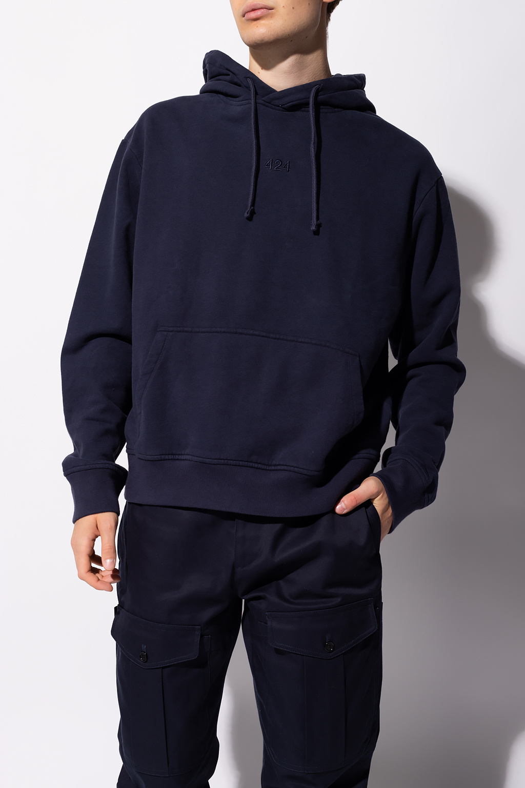 Ssense exclusive discount navy logo hoodie